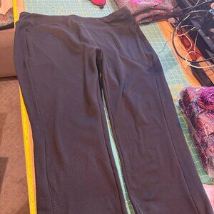 Landsend fleece-lined yoga pants 2X Black
